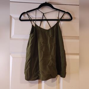 No Boundaries green strappy tank M